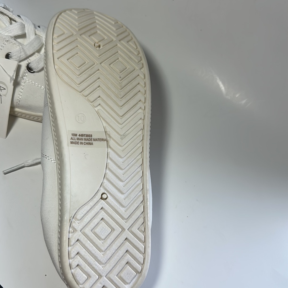 Active Live Well Womens White Canvas Slip On Scrunch Heel Sneakers Size 10 NEW - Picture 5 of 7